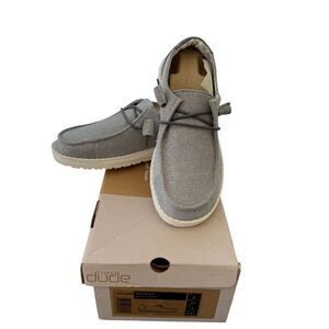 NIB Hey Dude Shoes Women's Wendy Stretch Sparkling‎ Grey, Size 6